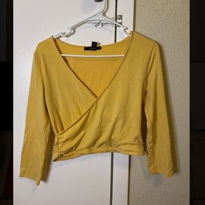 Forever 21 yellow crop top